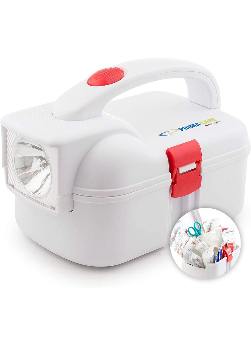 PRIMACARE Primacare KB-9005 First Aid Flashlight Emergency Preparedness Kit for Disasters, Survival, Traveling, Camping, Hiking, Home and Office, 42 Pieces White 