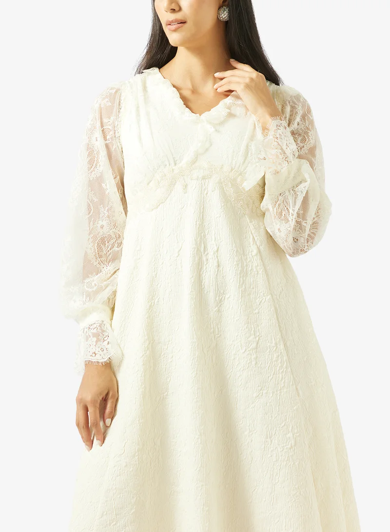 Khizana  Lace A-line Dress for Women | Best Price UAE