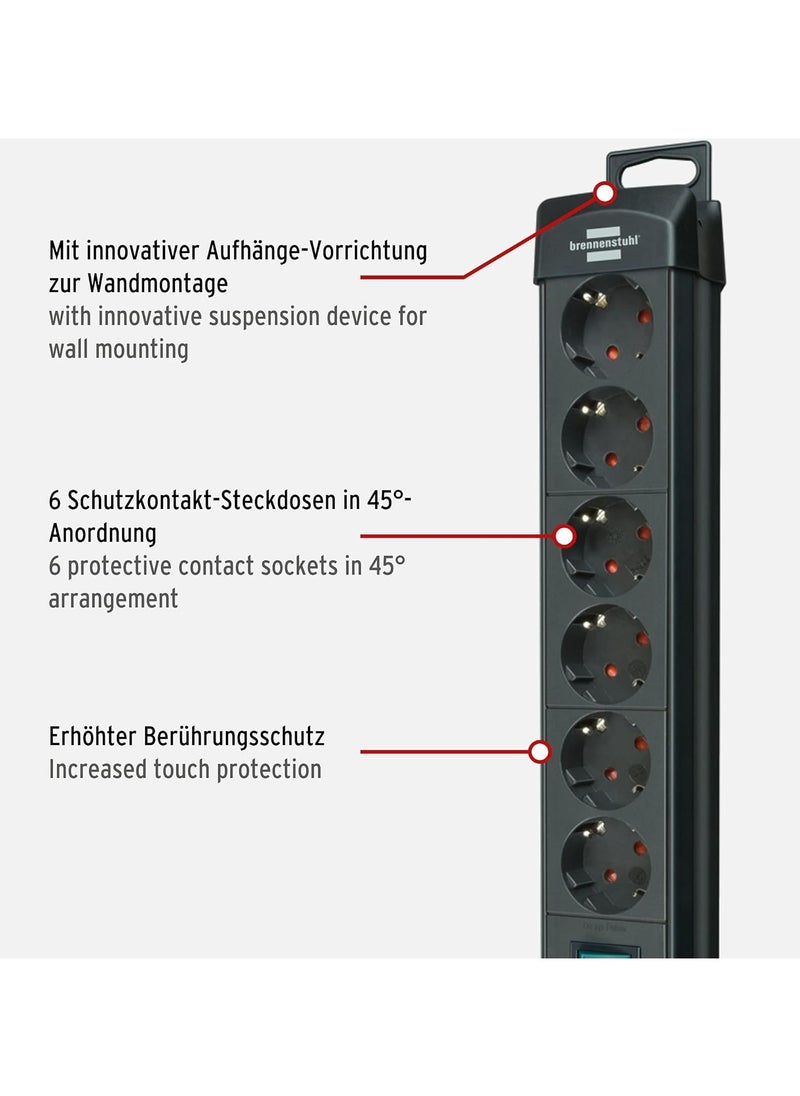 Generic - Premium Line 6-Eye Electrical Strip from Brennenstuhl, length 3 meters, model H05vv-F 3g1,5 - Image 1