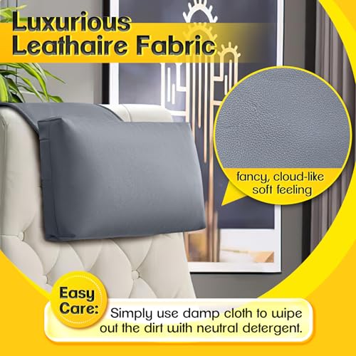 1 MIDDLE ONE Recliner Pillow, Memory Foam Head, Headrest and Neck Pillow for Recliner Chair, Small Neck Support for Office Chair (Grey) - Image 3