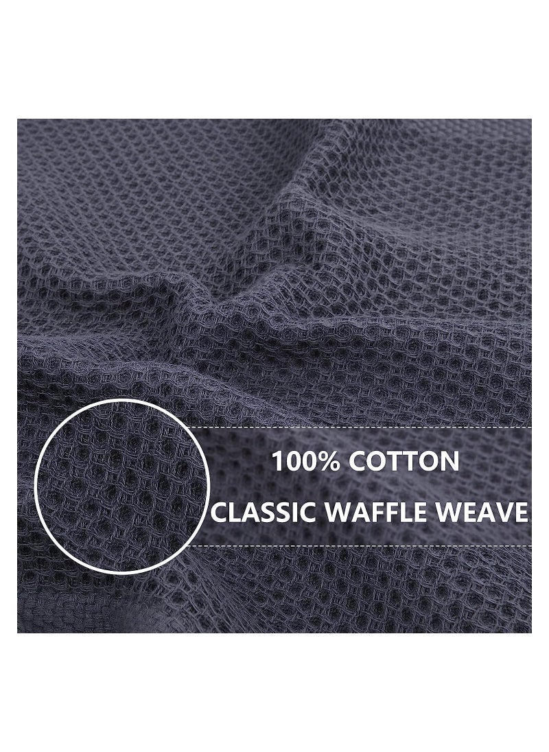 Cuken 6 Pack Cotton Waffle Weave Kitchen Dish Cloths, Ultra Soft Absorbent Quick Drying Dish Towels, 13x13 Inch  - Image 2