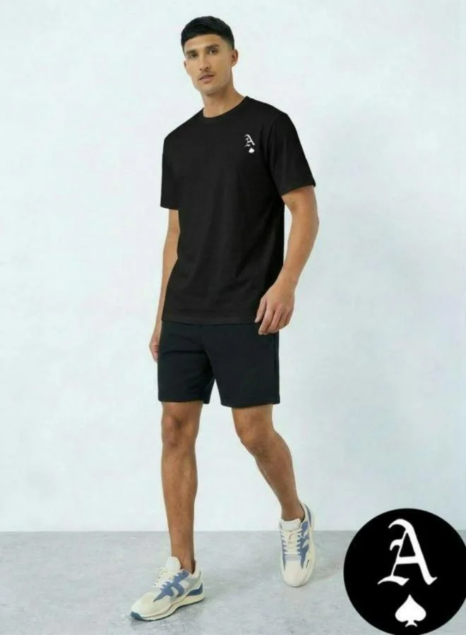 Take Two men's graphic print round neck short sleeve T-shirt with shorts set
