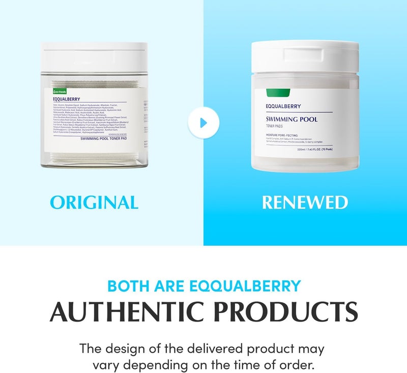 eqqualberry Vegan Pool Toner Pads (70 Sheets/220Ml) | Immerse Yourself In Korean Skin Care Moisturizing & Gentle Exfoliating, Large Soft Pad for Sensitive Skin, Hi Acid - Image 2