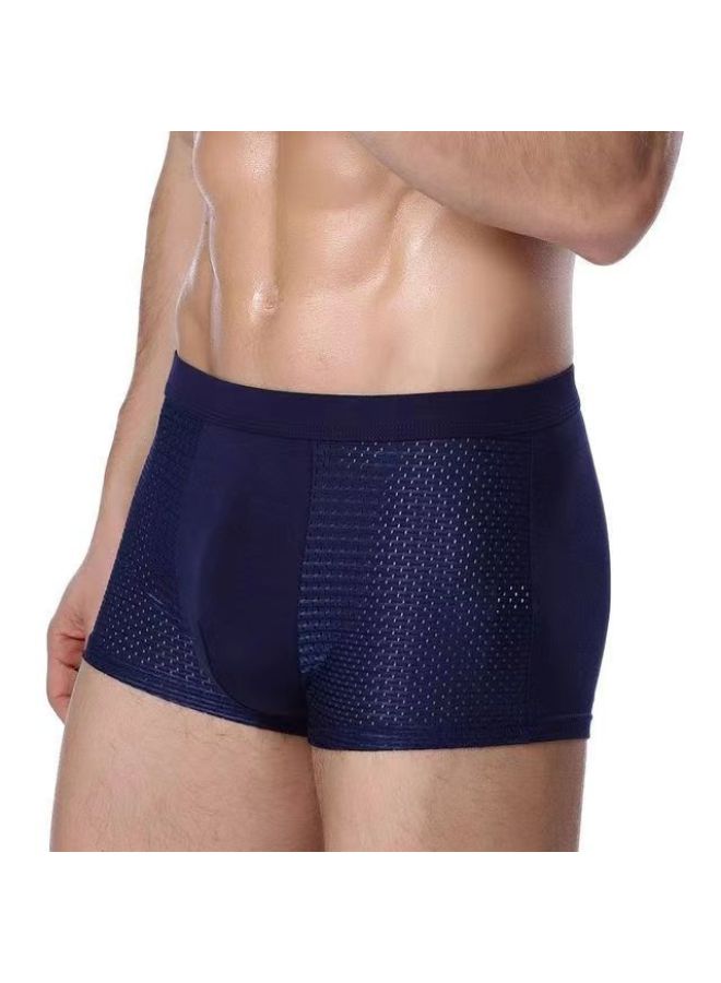 Explosive Men's Ice Silk Cool Mesh Underwear Breathable Quick-drying Seamless Sweat-absorbent Sports Boxers Thin Summer