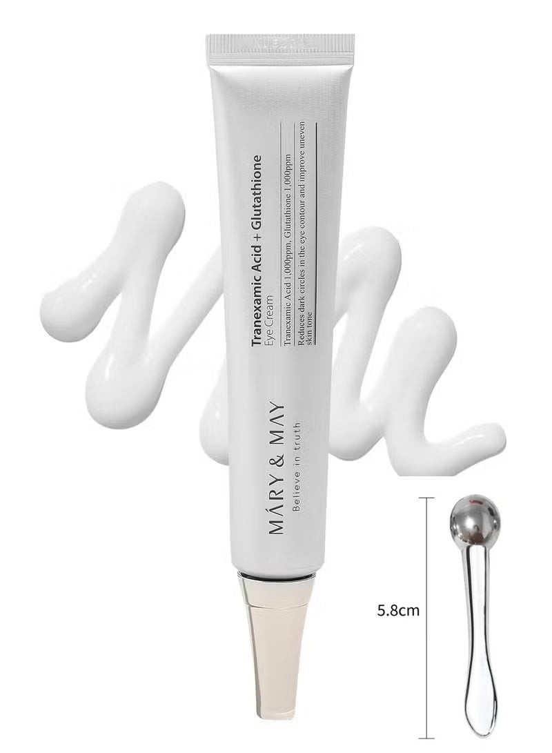 MARY & MAY Tranexamic Acid + Glutathione Eye Cream 30g – Brightening & Anti-Dark Circles - Image 1