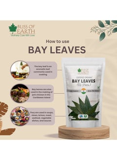 BLISS OF EARTH Bliss of Earth Certified Organic Indian Bay Leaves With Zero Pin Holes & Zero Dust A1 Grade Tej Patta With Uniform Green Color 100gm  - Image 4