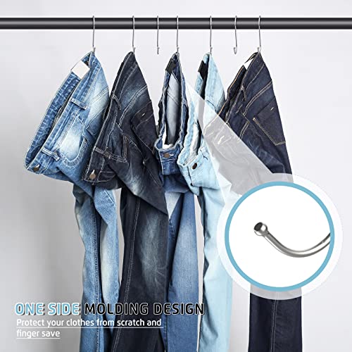 RELBRO Small S Hooks, 3.7 Inch Metal Hanging Jeans Hooks, Reversible, Heavy Duty, Silver, 30 Pcs - Image 4