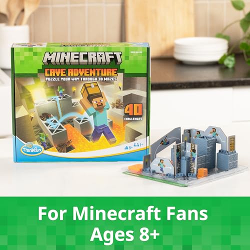 thinkfun لعبة الألغاز الاستراتيجية بدون شاشة مغامرة كهف ماين كرافت من ثينك فن 40 تحدي منطقي للأعمار 8 وما فوق - Image 5