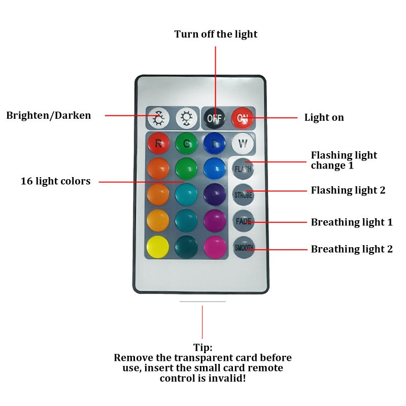 Water Ripple Light 16 Color Options Remote Control Ambient Light - Adjustable Brightness Night Light for Bedroom Desktop Home Relaxation - Image 2