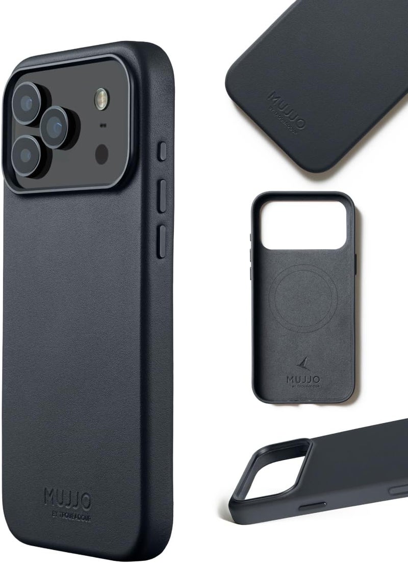 موجو جراب آيفون  برو ماكس جلدي - بازلت بشحن لاسلكي مغناطيسي - Image 2