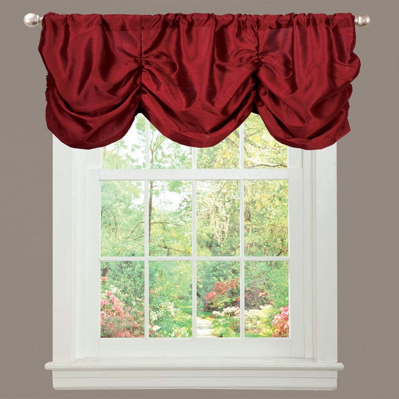 Lush Decor Estate Garden Valance, Red - Image 1