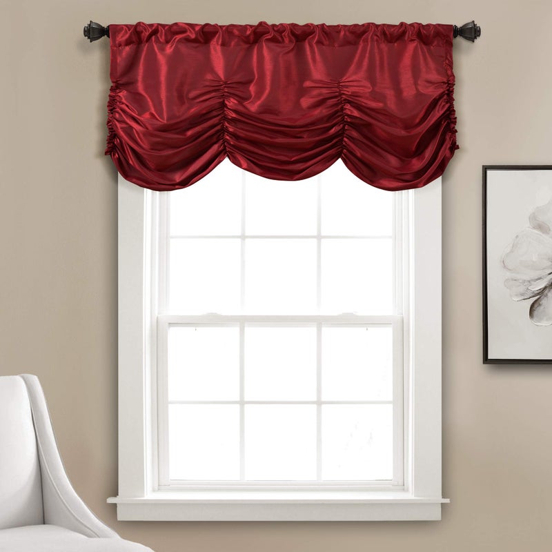 Lush Decor Estate Garden Valance, Red - Image 2