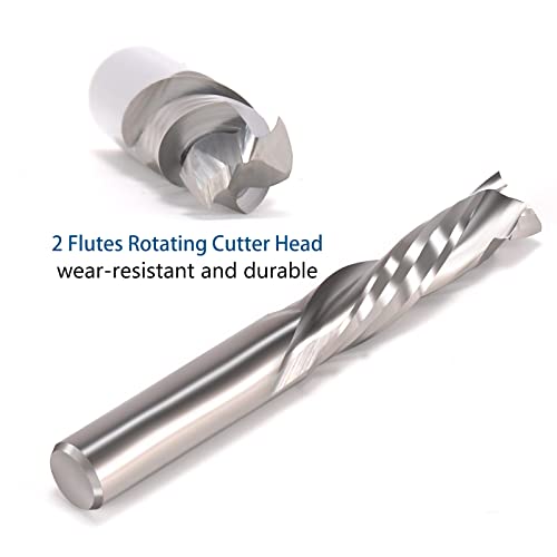 HOZLY Carbide Compression Router Bit Up&Down End Mills 1/8 inch Shank with 1/8 inch Cutter for CNC Mill Machine Wookwork 3D Profile Detail Engraver Carving Pack of 10 - Image 4