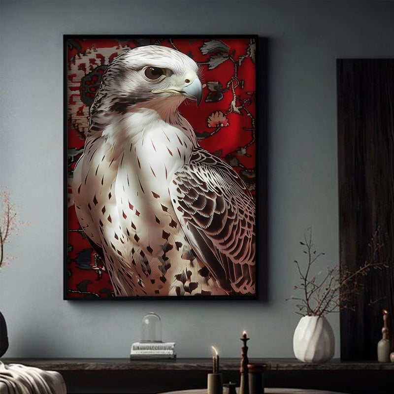 ماركتنا لوحة قماشية بتصميم الفن النجدي مع برواز مجوف مقاس (40×60) قطعة واحدة - Image 1