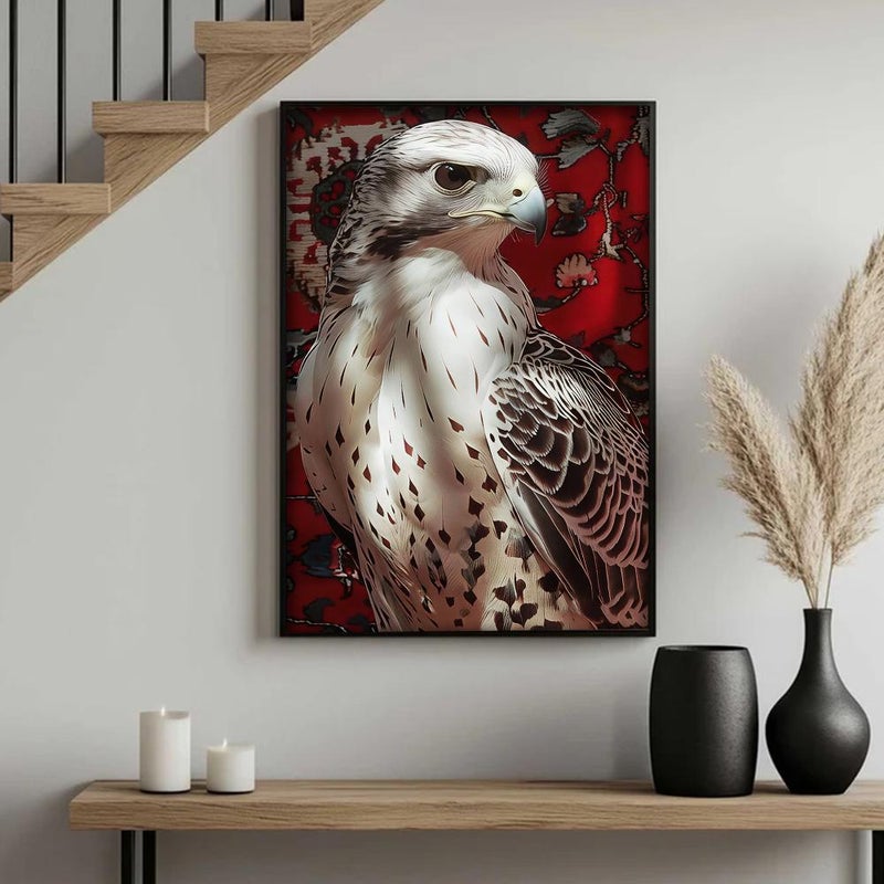 ماركتنا لوحة قماشية بتصميم الفن النجدي مع برواز مجوف مقاس (40×60) قطعة واحدة - Image 2