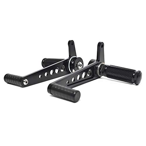 DKMOTORK 0051 Motorcycle Rearsets Forward Controls Cafe Racer CNC Aluminum Alloy 1 Pair Black (It may need to be modified to be suitable) - Image 1