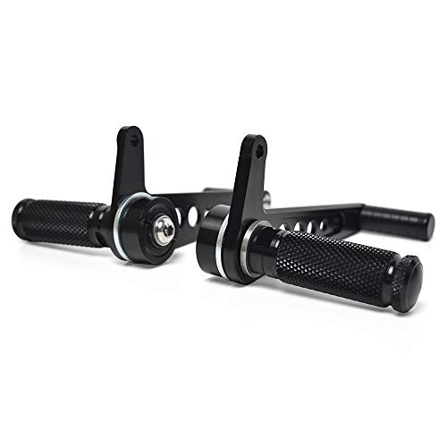 DKMOTORK 0051 Motorcycle Rearsets Forward Controls Cafe Racer CNC Aluminum Alloy 1 Pair Black (It may need to be modified to be suitable) - Image 3