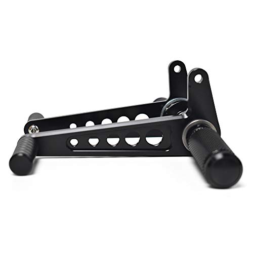 DKMOTORK 0051 Motorcycle Rearsets Forward Controls Cafe Racer CNC Aluminum Alloy 1 Pair Black (It may need to be modified to be suitable) - Image 2