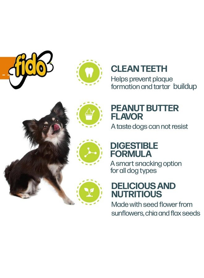 Fido Bones for Dogs, Dental Chews - 100 Delicious Mini Treats, Made in The USA - Mini Dog Dental Chews to Support Your Dog’s Health (Doozie Bone Peanut Flavor) - Image 3