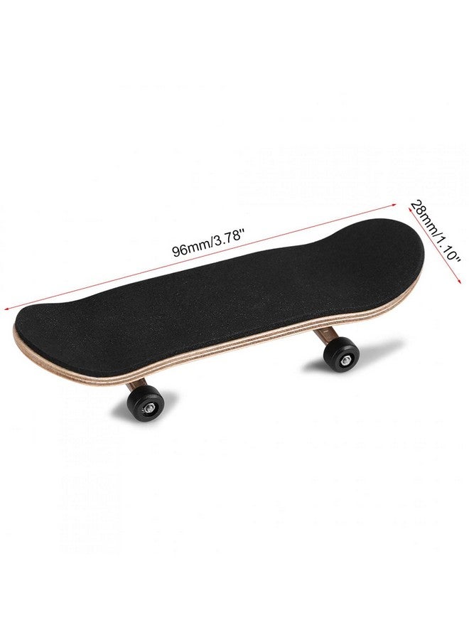 HURRISE Wooden Finger Skateboards, 1Pc Maple Wooden+Alloy Fingerboard Finger Skateboards with Box Reduce Pressure Kids Gifts(Black) - Image 4