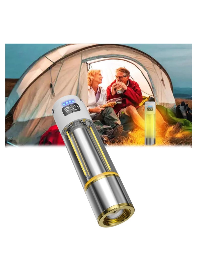 KASTWAVE Multifunctional Super Bright Long Distance Rechargeable Flashlight, LED Flashlight, Powerful Tactical Torch Light, Outdoor Waterproof Focus Zoomable Flash Light, Pocket Flashlight for Camping Hiking  - Image 1