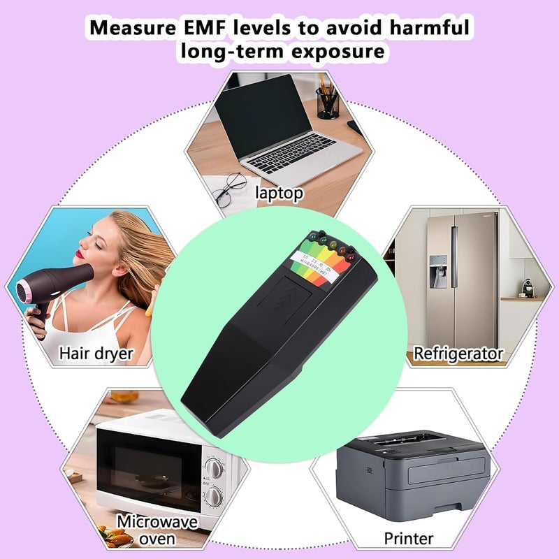 FOWBOA Ghost Hunting EMF Meter Equipment 5 LED Magnetic Field Detector Hand-held Spirit Box Paranormal Equipment，Home and Office EMF Detection - Image 5