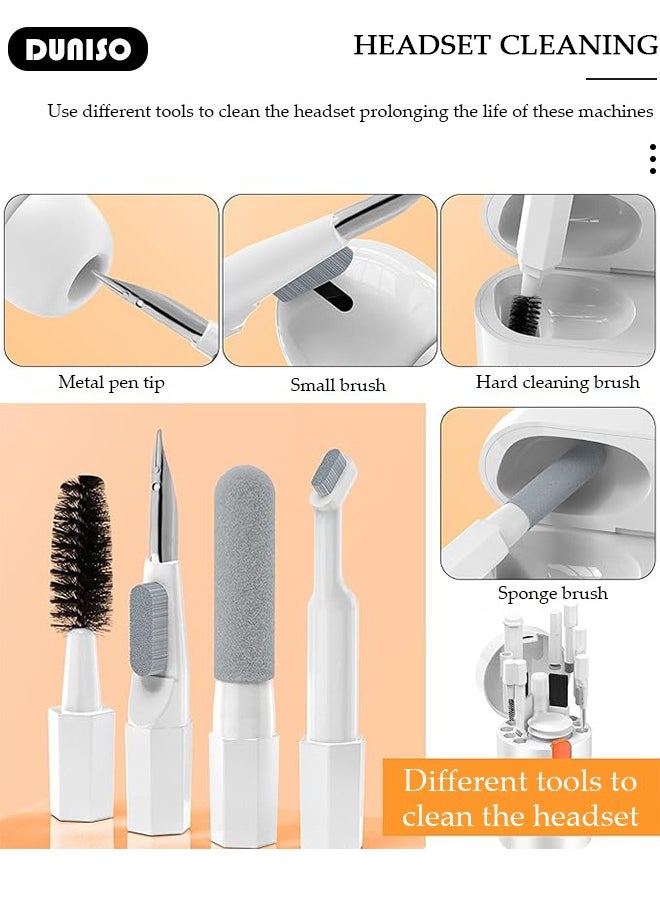 DUNISO 20 in 1 Electronics Cleaning Kit, Multifunctional Cleaning Kit for Keyboard, Portable Cleaning Kit for Computers, Cleaning Soft Brush Tool for Camera and Bluetooth Headset, Cleaner Kit for All Types of Cell Phones and Computers (Detergent not included)  - Image 2