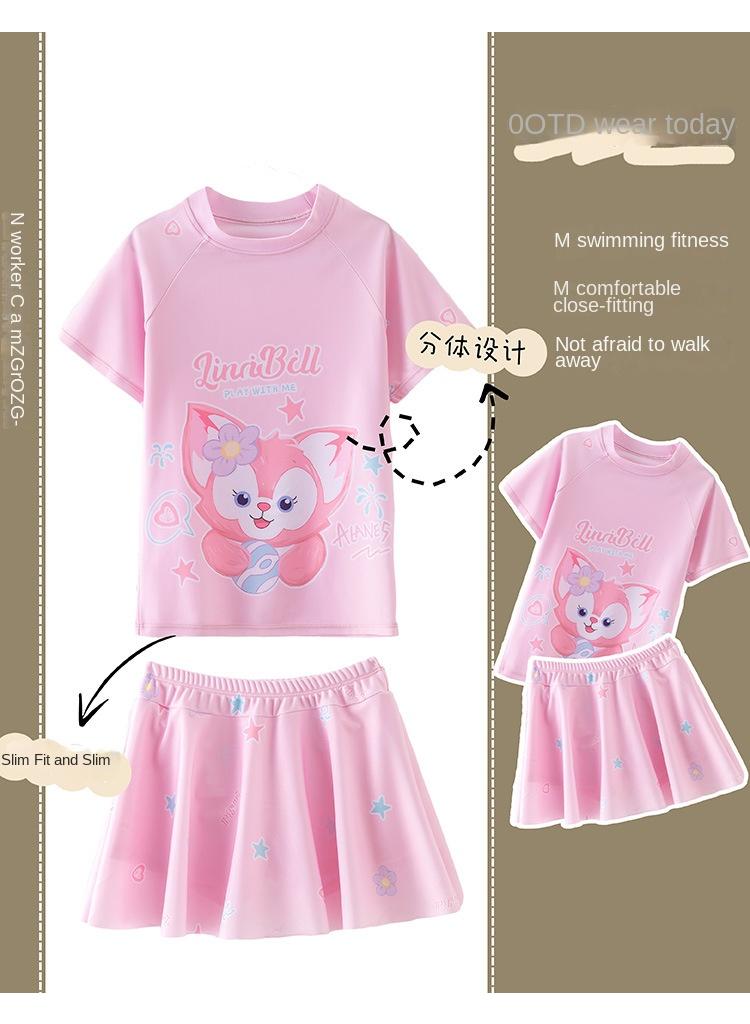 Y&D Kuromi Swimsuits for Girls Swimwear Cartoon Beach Bathing Suit with Swimming - Image 2