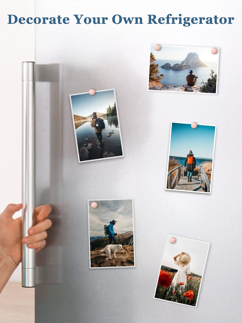 SMARTAKE 45 Pcs Refrigerator Magnets, 10x2.6mm Small Round Fridge Magnets, Multi-Use Premium Neodymium Office Magnets for Fridge, Whiteboard, Billboard in Home, Kitchen, Office and School (Rose Gold) - Image 4