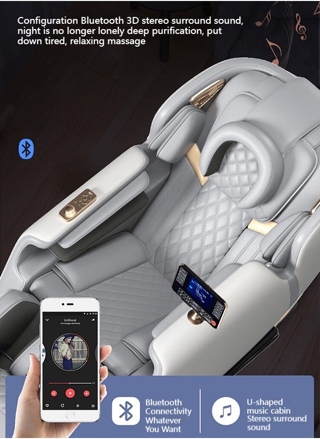 ETG （5 Years Warranty）Intelligent Full Body Massage Chair with Mugwort Heating, Zero Gravity, Voice Control, Bluetooth Speaker & Airbags for Home Use,Fully Automatic Electric Massage Sofa  - Image 2