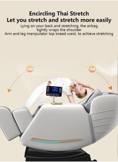 ETG （5 Years Warranty）Intelligent Full Body Massage Chair with Mugwort Heating, Zero Gravity, Voice Control, Bluetooth Speaker & Airbags for Home Use,Fully Automatic Electric Massage Sofa  - Image 4