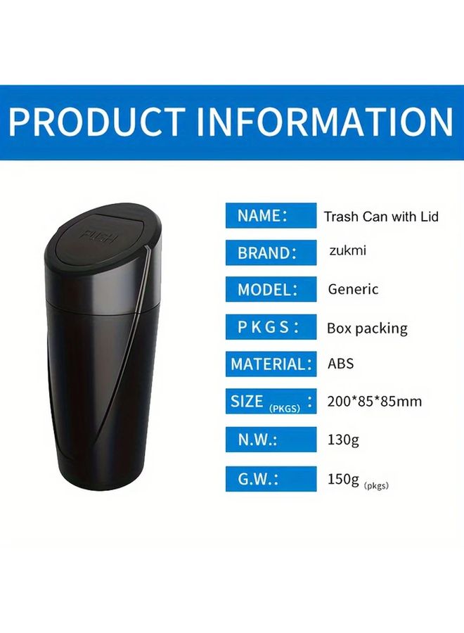 Pink Portable Car Trash Can With Cup Holder Interior Accessory - Image 5