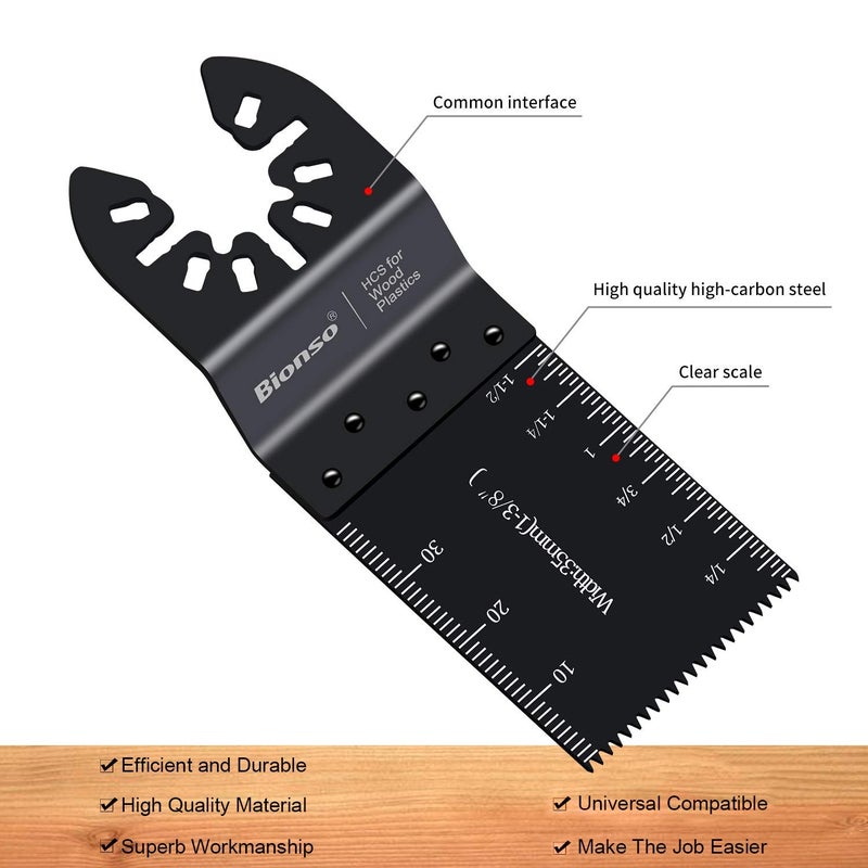 Bionso 120Pcs Oscillating Tool Blade  Professional Universal Titanium Multitool Blades For Wood Metal  Multi Tool Blades Kits  Oscillating Saw Blades Fit Dewalt Ryobi Milwaukee Rockwell Fein Makita - Image 2