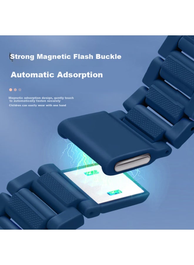 MSSM Magnetic Absorption Flash Buckle Strap For Mssm Compatible With Little Genius Phone Watch Z10/z9/z8a Children's Student Phone Watch Z7s/z6p/z6/z3/d3/q2a/z6s Moon Rock Grey - Image 1