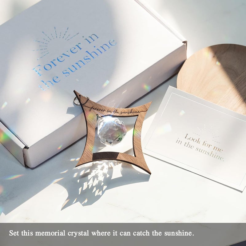 ifeolo Sympathy Gifts for Loss of Loved One, Crystal Rainbow Maker Suncatcher | Memorial, Grief, Remembrance, Bereavement, Condolence Gift for Mom, Dad, Women, Men, Miscarriage, Funeral | Sorry for Your Loss - Image 2