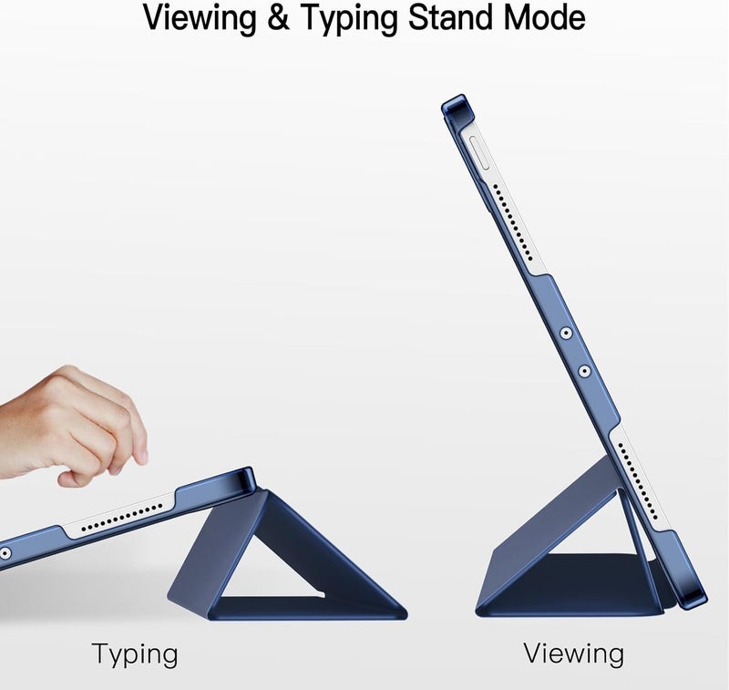 Jetech حافظة لجهاز iPad Pro مقاس 11 بوصة، موديل 2022/2021/2020/2018 (الجيل الرابع/الثالث/الثاني/الأول)، متوافقة مع القلم، غطاء استشعار تلقائي (أزرق داكن) - Image 5