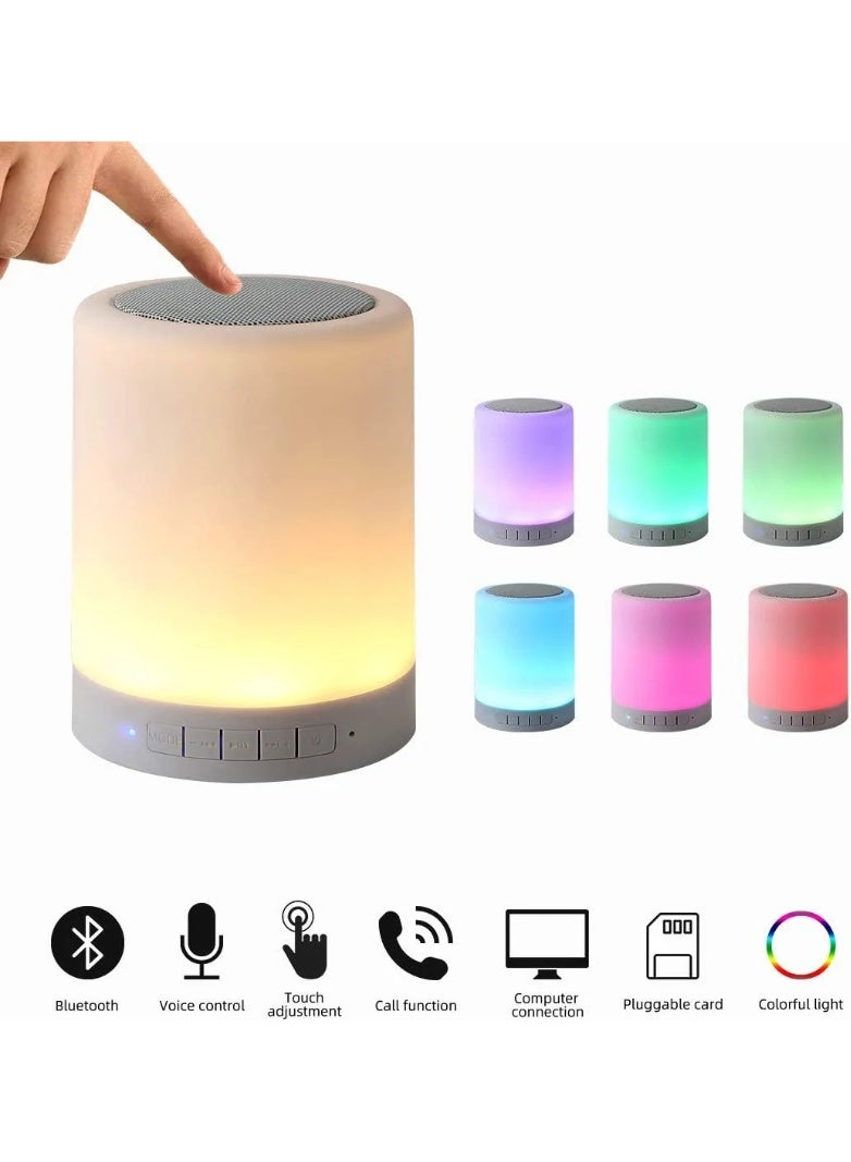 Touch-Control Bluetooth Speaker – 6 Color Adjustable Light colors switching, Gift Idea for Women Men Teens Kids - Image 1