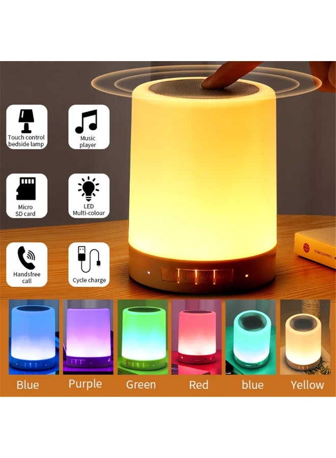 Touch-Control Bluetooth Speaker – 6 Color Adjustable Light colors switching, Gift Idea for Women Men Teens Kids - Image 3