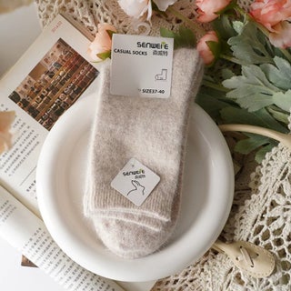 Yuanrun Home Autumn and Winter Rabbit Wool Socks Womens Mid-Socks Ins Korean Style Thickened Warm Soft Wool Socks Double Needle Oatmeal - pzsku/ZB3C4F4153FCF5A77971EZ/45/1746192344/5766a3d8-2e5e-4d08-97e7-1b8f36c8e8ae