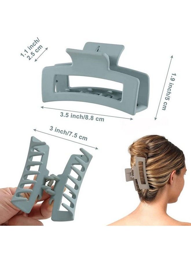 Fameza 6 Pack Square Claw Clips Hair Claw Clips For Women Girls Claw Hair Clips Matte Hair Claws Strong Hair Styling Accessories  - Image 4