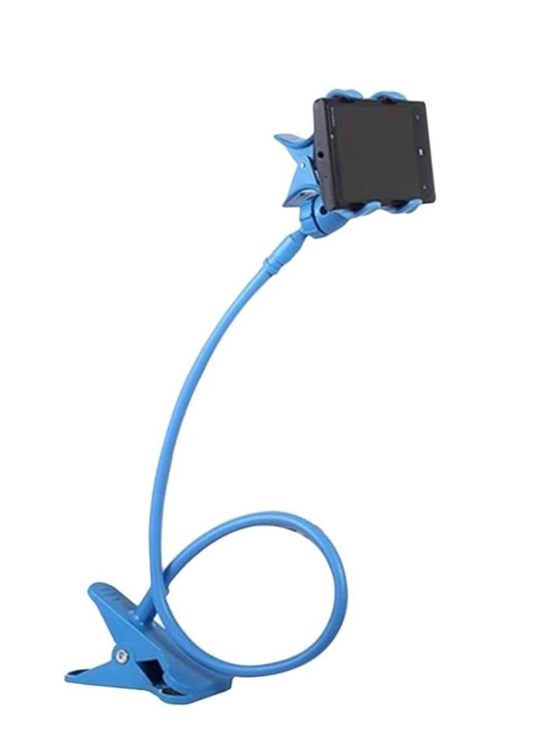LEDIN Universal Long Arm Lazy Mobile Phone Flexible Gooseneck Stand Holder Clip Bracket for iPhone Samsung HTC LG Sony Nokia(Blue) - Image 1