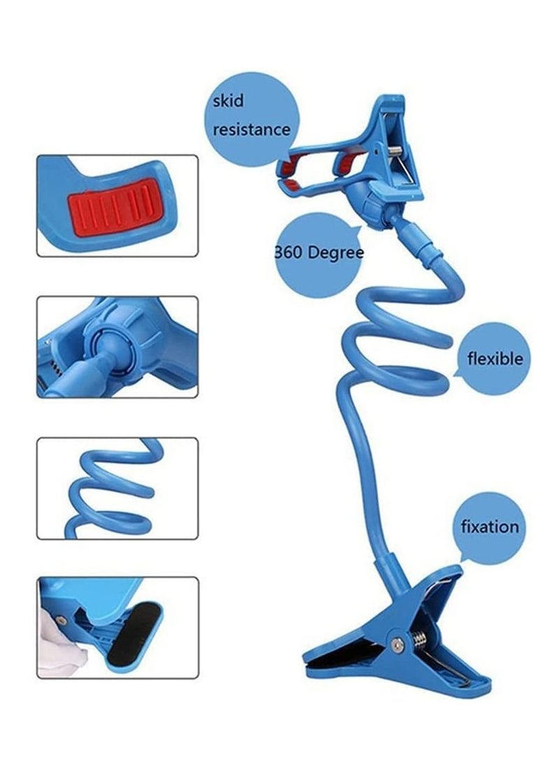LEDIN Universal Long Arm Lazy Mobile Phone Flexible Gooseneck Stand Holder Clip Bracket for iPhone Samsung HTC LG Sony Nokia(Blue) - Image 3