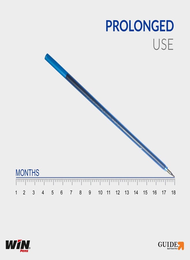 دبليو آي أن مجموعة أقلام حبر جاف من وين جايد | ٢٠ قلم حبر أسود و١٠ عبوات إعادة تعبئة | أقلام فاخرة بمشبك معدني أنيق | رأس حاد ٠٫٦ مم | قلم قابل لإعادة التعبئة، مثالي للطلاب والامتحانات | للاستخدام في المدارس والمكاتب والشركات - Image 4
