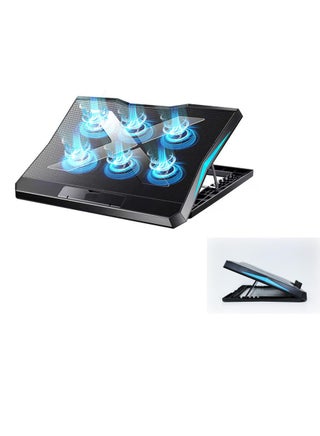 Laptop Cooling Pad, 2022 Upgrade Laptop Cooler Pad with 6 Cooling Fans, 6 Adjustable Height Stands, USB Powered Chill Mat for 11-15.6 Inch Laptops Blue LED Lights - pzsku/ZB3C50EADA35AB2B88E31Z/45/1753109296/efbf33e5-ce15-4dd5-b7c5-6b84bf0f5a6b