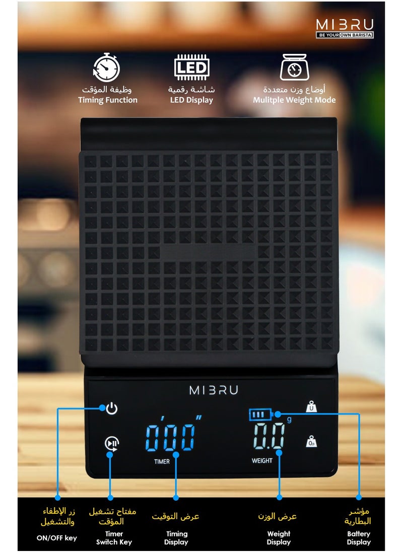 MIBRU - MIBRU V60 Pour Over Premium Drip Coffee Maker Kit – 14-Piece Complete Specialty Coffee Brewing Set Includes Built-in Glass Coffee Pot, Precision Thermometer, Electric Coffee Bean Grinder, Gooseneck Slim Neck Kettle for Perfect Pour Control, Coffee Sharing Pot, V60 Zigzag Dripper, Paper Coffee Filters, Bean Weighing Tray, Fine Mist Spray Bottle for Bloom Control, Measuring Spoon for Accurate Dosing, Reusable Travel Coffee Bag, Stylish Coffee Mug, and Cleaning Accessories – Ideal for Manual Hand Drip Brewing at Home, in the Office, or by Professional Baristas – Perfect Gift for Coffee Enthusiasts and Third Wave Coffee Lovers Seeking Full Flavor Extraction and Craft Experience - Image 1