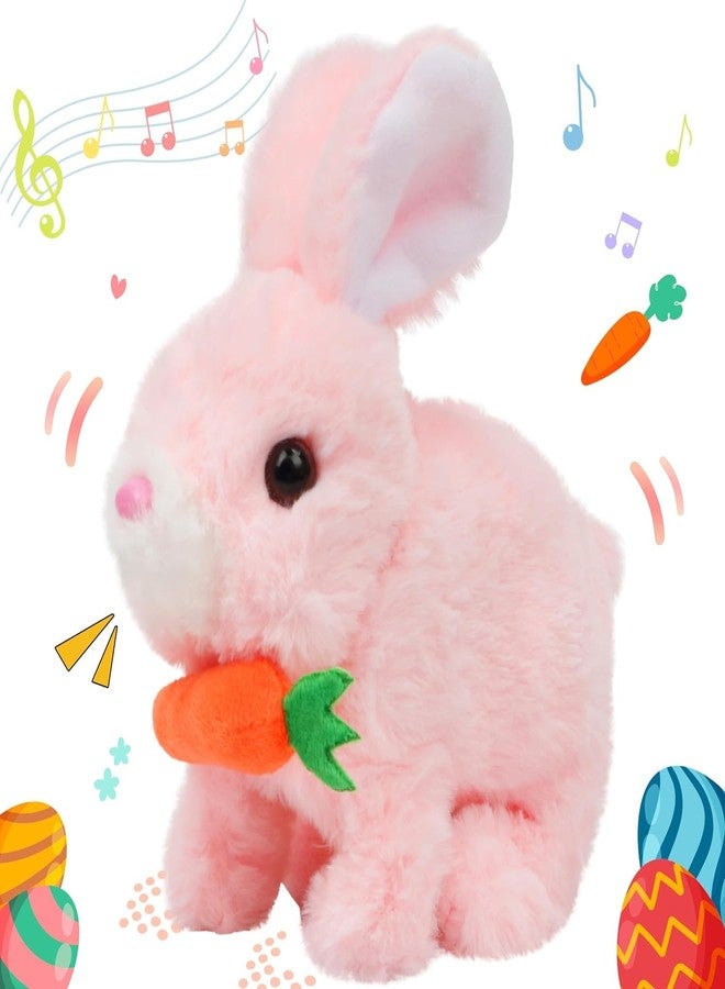 لعبة أرنب لونيكسا المتحركة مع أصوات، أرنب يقفز ويحرك أذنيه وفمه وأنفه، لعبة أرنب للأطفال الرضع - Image 1