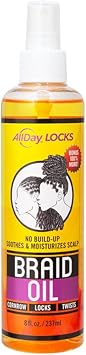 AllDay Locks Braid Oil Soothes Moisturizes Dry Itchy Scalp 8 oz - Image 1