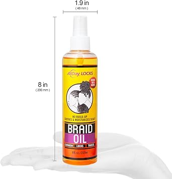 AllDay Locks Braid Oil Soothes Moisturizes Dry Itchy Scalp 8 oz - Image 3