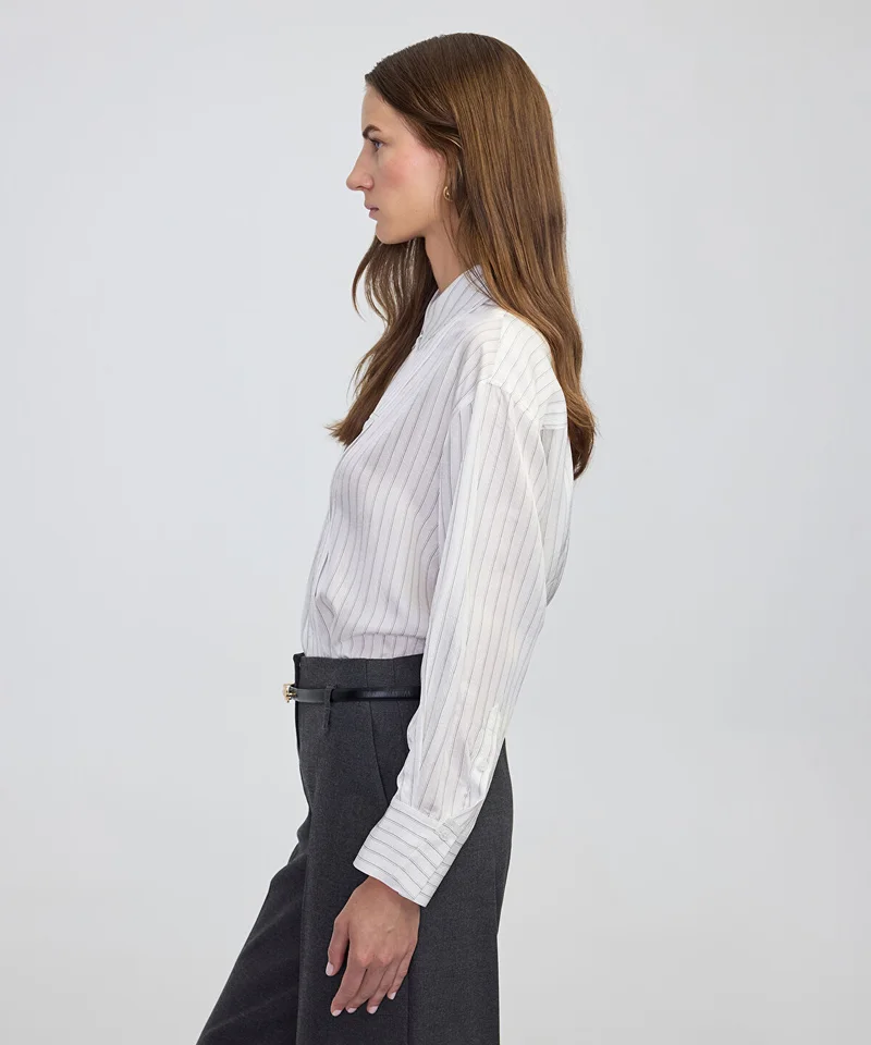Ipekyol  Striped Shirt with Tie-Scarf for Women | Best Price UAE