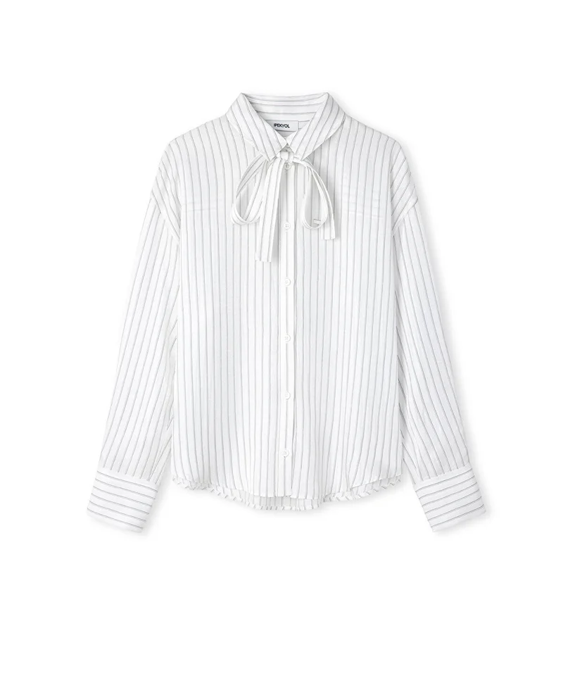 Ipekyol  Striped Shirt with Tie-Scarf for Women | Best Price UAE